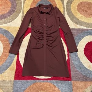 Zara | Dresses | Zara Red Long Sleeve Bodycon Dress | Poshmark